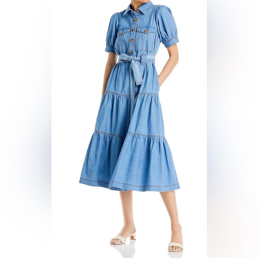 Derek Lam Light Blue Denim Shirt Dress - Picture 4 of 9